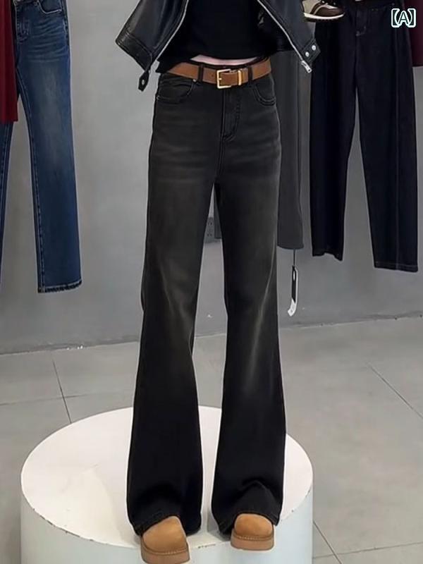 ワイド パンツ オシャレ パンツ ワイド オシャレ 大きめ サイズレディース 服 2025 春 ハイウエスト 伸縮性 フレア ジーンズ 太い mm スリム ロング レッグ ストレート ワイド パンツ