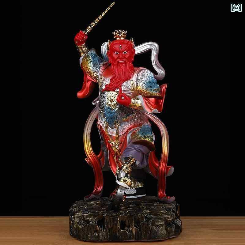 インテリア オブジェ おしゃれ 王 霊 観 像 樹脂 天 君 火 神 菩薩 杜 天大 家庭用 崇拝 装飾品