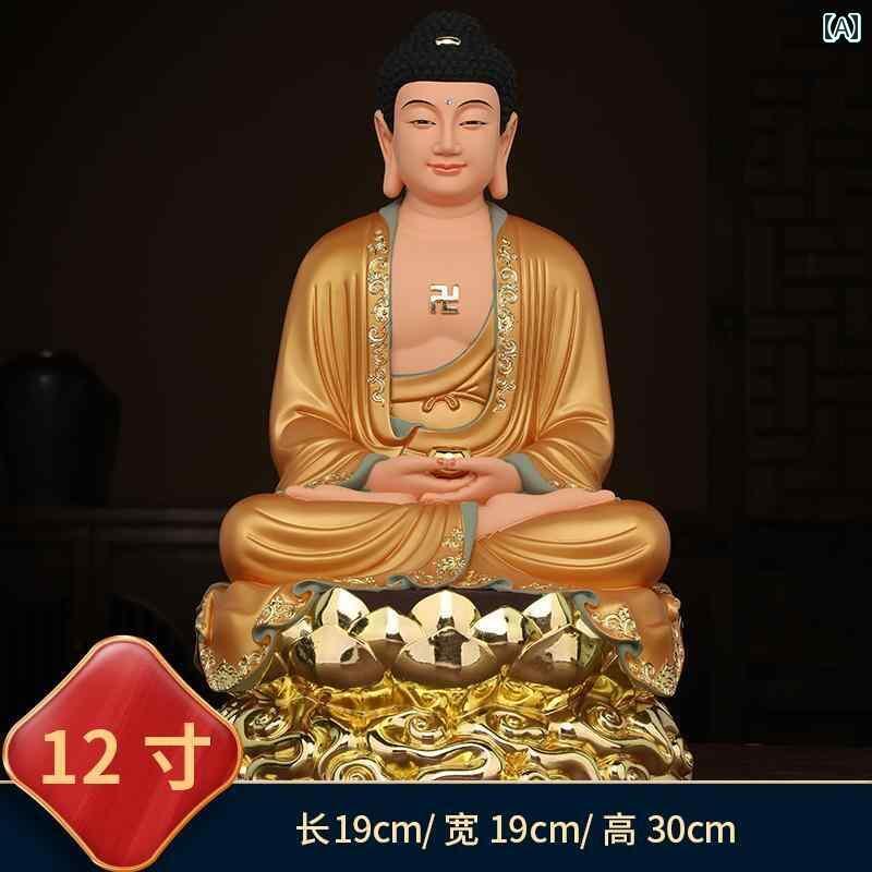 インテリア オブジェ おしゃれ 仏 堂 全体には 釈迦 聖者 観音 菩薩 地蔵 弥勒 三 宝 仏が 置かれ 居間に 置かれている。