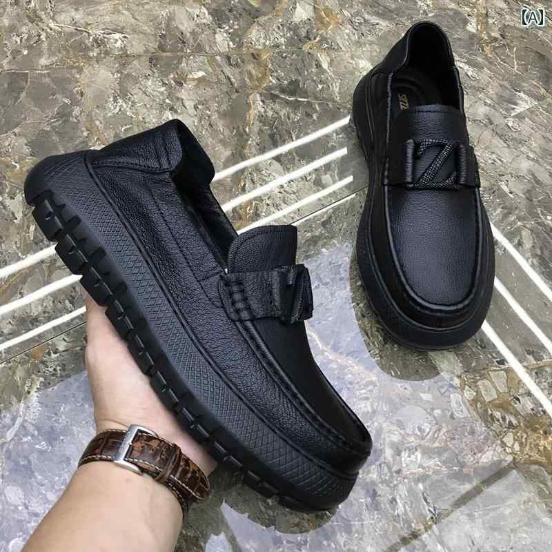 ビジネスシューズ ローファー フォーマル ビジネスシューズ ローファー フォーマル メンズシューズ 革 ローファーな 鹿革 スリッポン 通気性 ソフト ソール メンズカジュアル シューズ 韓国 スタイル 厚底