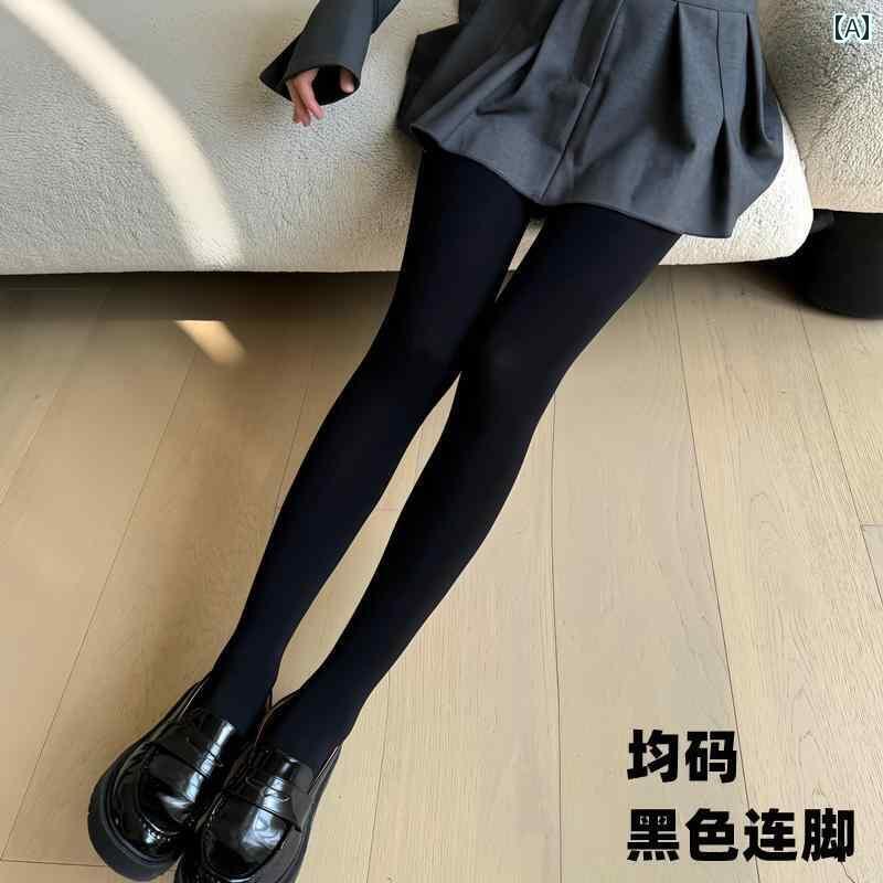 レディース パンツ レディース Inji ブラックウォーター ライト ソックス レギンス レディース 秋冬 裏起毛 厚手 アウターウェア やや 圧迫 感 細 脚 スリミング パン スト