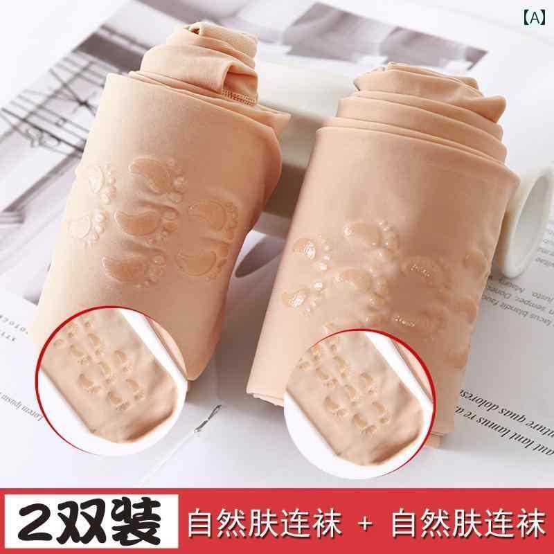レディース オシャレ かわいい 春秋 細い 素足 自然 アーティファクト 女性 肌色 スチール ストッキング 引っ掛かり 防止 底 ソックス 秋冬 ヌードパンスト