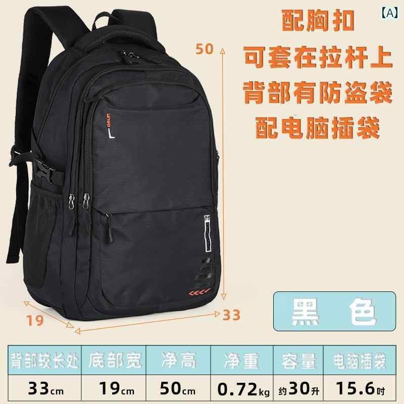 便利 カバン リュック ファッション大容量 メンズビジネス バック パック 無地 ナイロン カジュアル レディース 旅行 大学生 スクール バッグ(4.0)