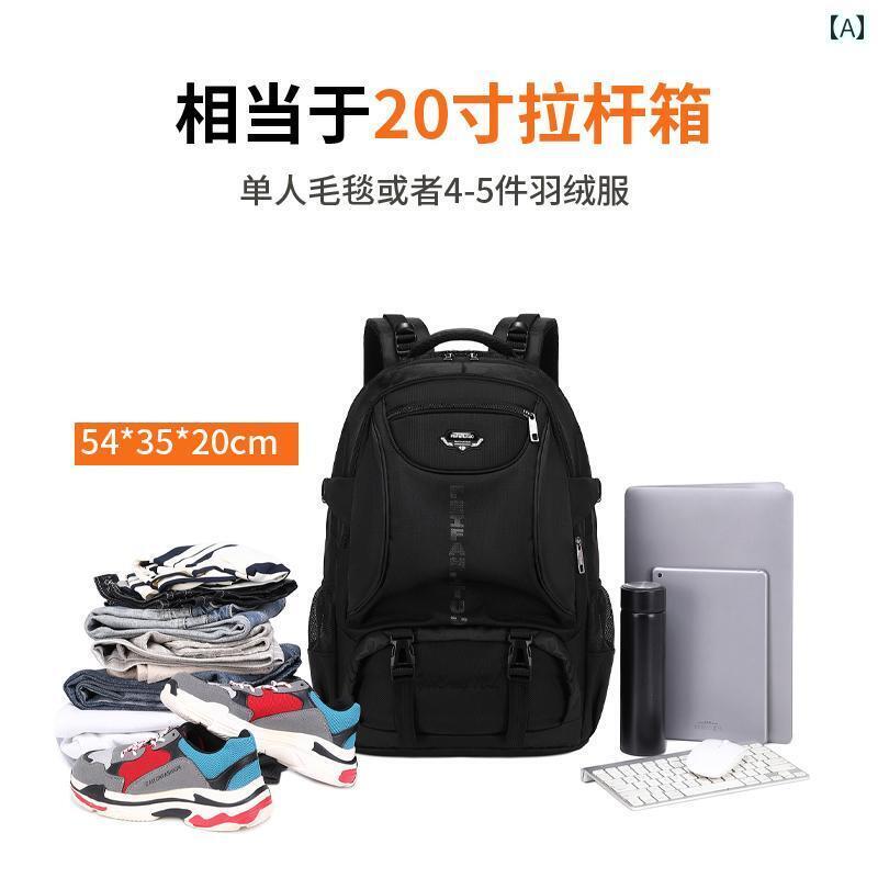 便利 カバン リュック 長 距離 旅行や 仕事用の大容量の コンピューター バック パック 防水 オックス..