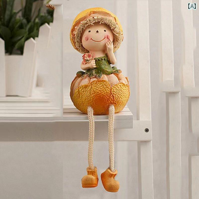 インテリア オブジェ おしゃれ な家の 装飾 リビング ルームの 小さい 装飾品 吊り 足 人形 かわいい ..