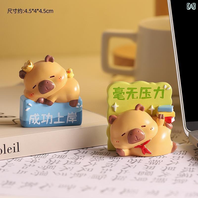 インテリア オブジェ おしゃれ な カピバラの デスク トップ オーナメント さあ すべての 試験に 合格 しましょう インスピレーションを 与える 装飾 卒業 式や新 学期の 贈り物