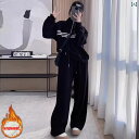 セットアップ ジャージ スウェット 韓国 2025 春服 マッチング 高級 年齢を 減らす ファッション レジャー スポーツ 裏起毛 スタンドカラー セーター...