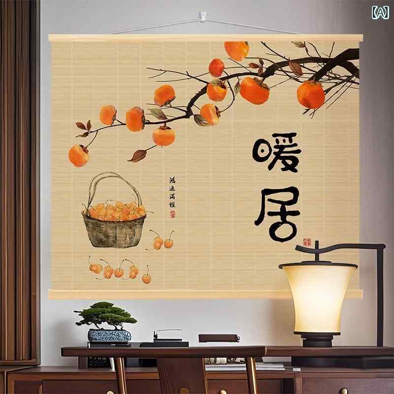 インテリア オブジェ おしゃれ チャイナ風 レトロ 竹の カーテンの 吊り下げ 絵画 茶室の 空間の 雰囲気の レイアウト オフィスの 背景の 壁の 装飾