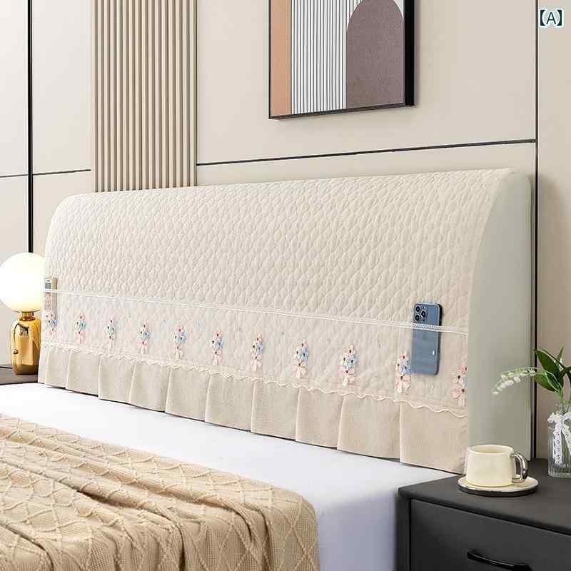 おしゃれ ベット ヘッド カバー 高級 厚手 ベッド サイド カバー ユニバーサル 2025 保護 布 タオル 田..