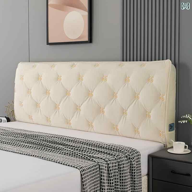 おしゃれ ベット ヘッド カバー ベッド サイド カバー フル キルティング 厚手 背もたれ 保護 カバーレ..