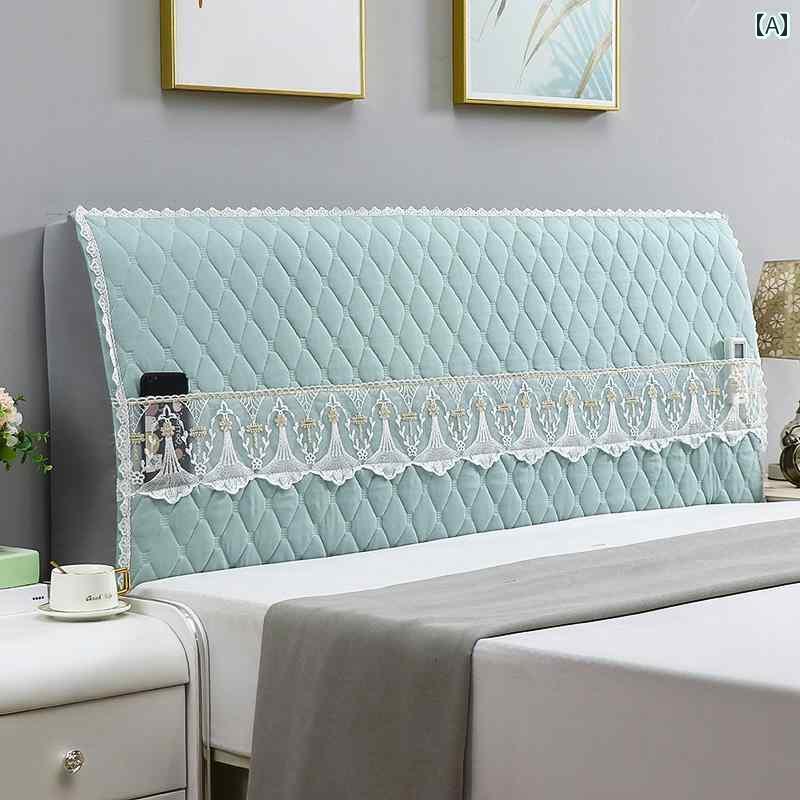 キルティング ベッド ヘッド カバー 2024 シンプルで 寛大な 湾曲 した 木製 バックレスト ソフト バッ..