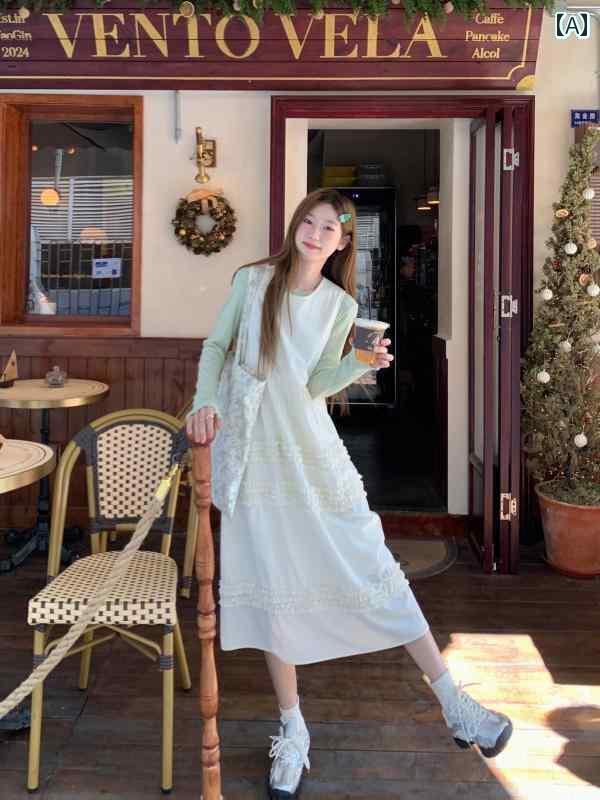 チーズ ウサギの ノースリーブベスト ドレス ゆったり 女性用 スイート スリム ビッグ スイング スカー..