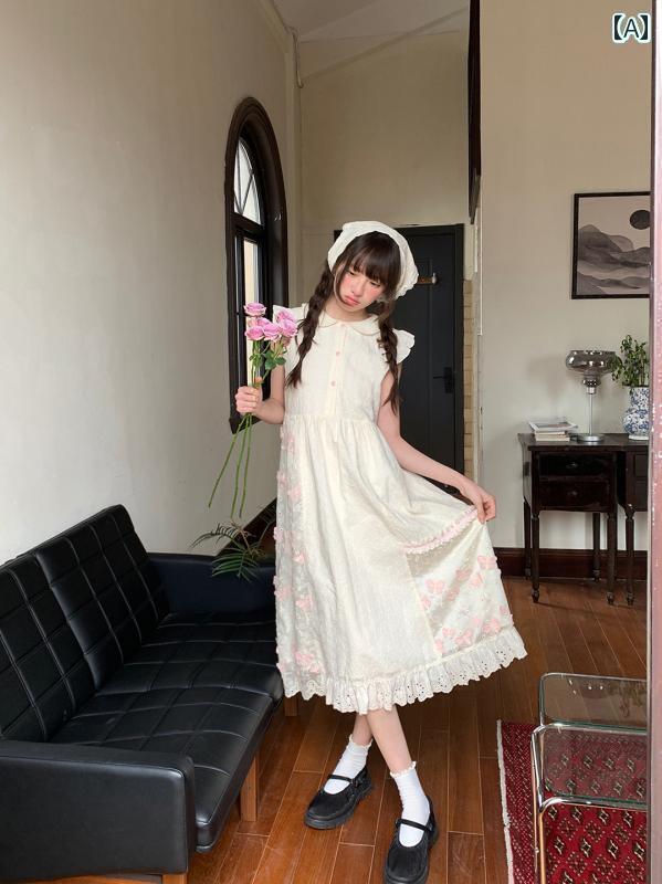 レディース トップス オシャレ 春 チーズ デイ スイート ピンク バタフライ ノースリーブ ドレス 2025 ..