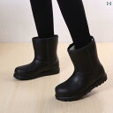 履きやすい 長靴 おしゃれ レインブーツ レディース 裏起毛 滑り止め ウォーター シューズ 厚手 暖かい 防水 コットン メンズ 冬用 ブーツ ワンピース ベ...