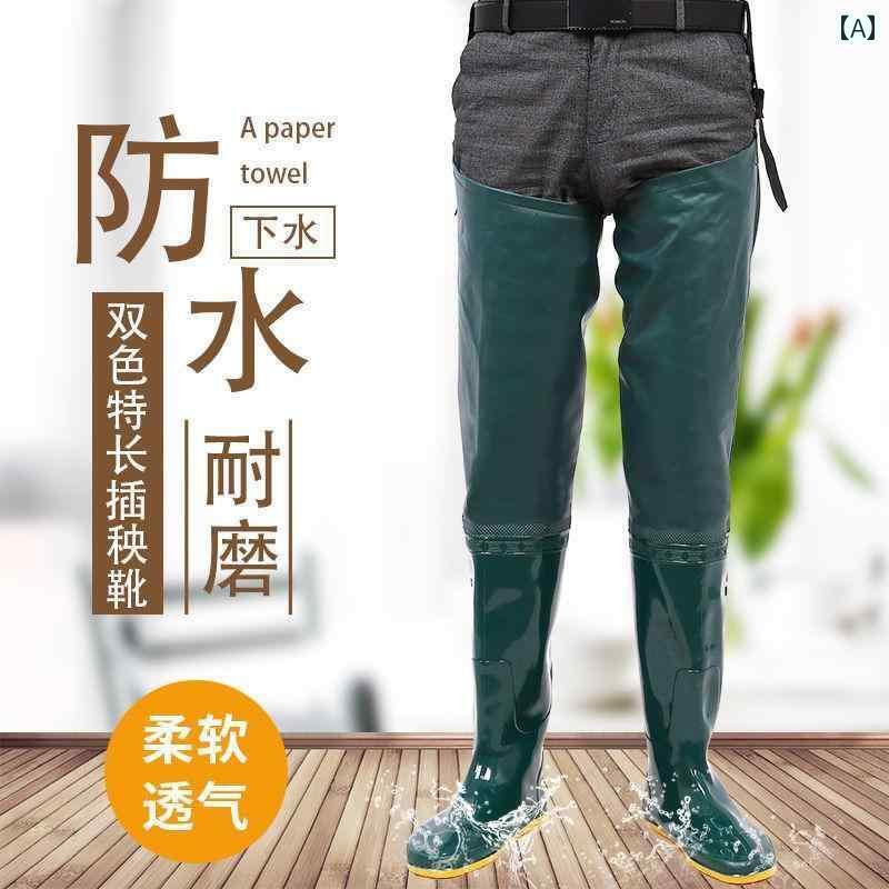 履きやすい 長靴 おしゃれ 男女兼用の ソフト ソール 水田 ソックス ハイハイニー ハイ フィールド シューズ ロング レーン ブーツ 漁場 レインブーツ トレイン