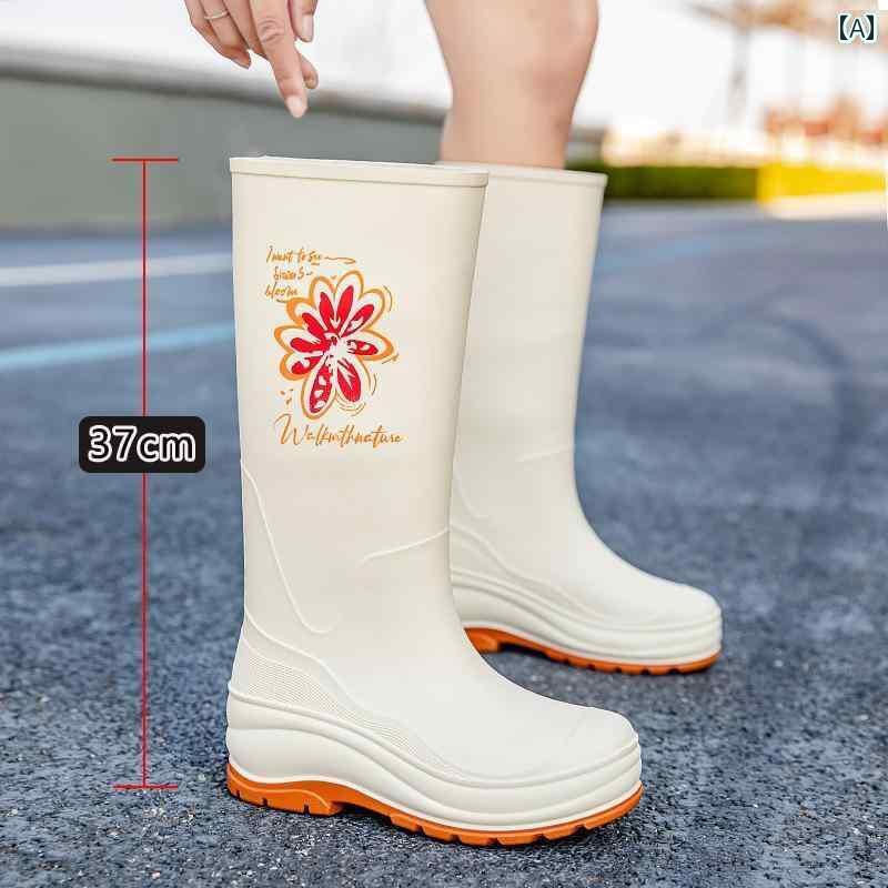 履きやすい 長靴 おしゃれ 女性用 ドイツ製 レインブーツ 滑り止め ロング 丈 ハイカット 防水 洗車 アウトドア キャンプ 釣り 厚手 ゴム