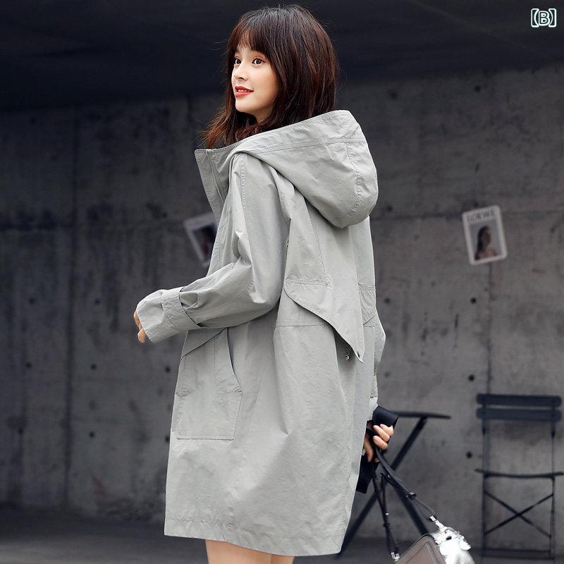 レディース コート 春 オシャレ 春秋 ワークウェア ショート ジャケット レディース ミドル 丈 韓国 ゆったり ファッション カジュアル ウィンドブレーカー イン hope0703-11230598 ホープ サンプル画像2