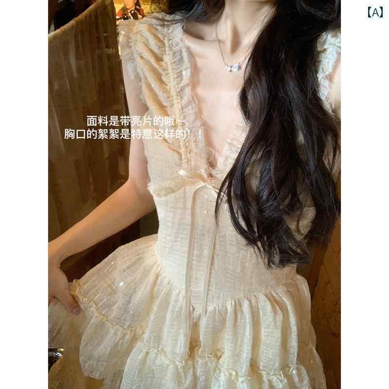 レディース トップス オシャレ 春夏 スカーレット スカート フレンチ ジェントル ミルク アプリコット ..