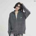 春服 シンプル ユニバーサル グラビテーション ミュージアム スタンドカラー カーディガン セーター レディース 春秋 ゆったり シンプル トップス ニット ジ...