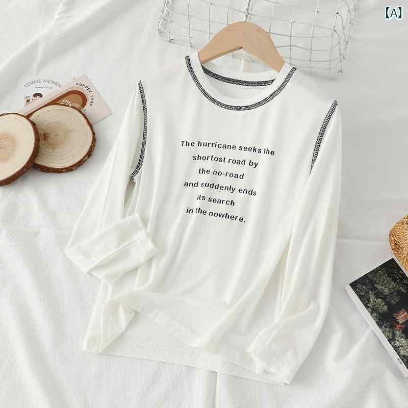 キッズ 子供 トップス かわいい モダール 子供用 レイヤリング シャツ 春夏 男の子用 長袖 Tシャツ 女..