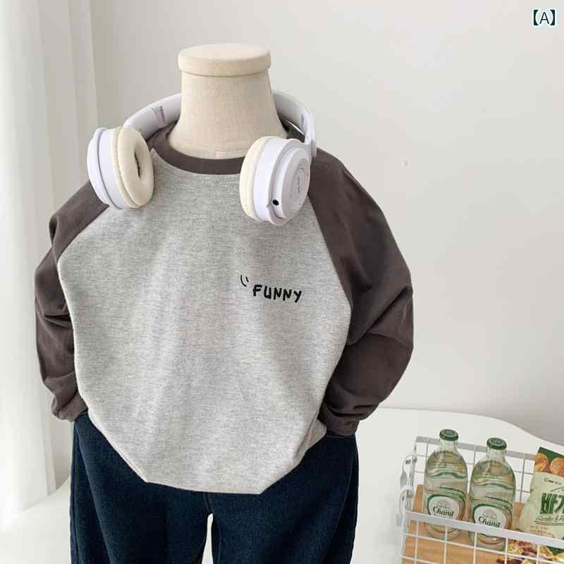 キッズ 子供 トップス かわいい 男の子 長袖 Tシャツ 2024な 子供の 春秋 綿 レイヤリング シャツ 子供..