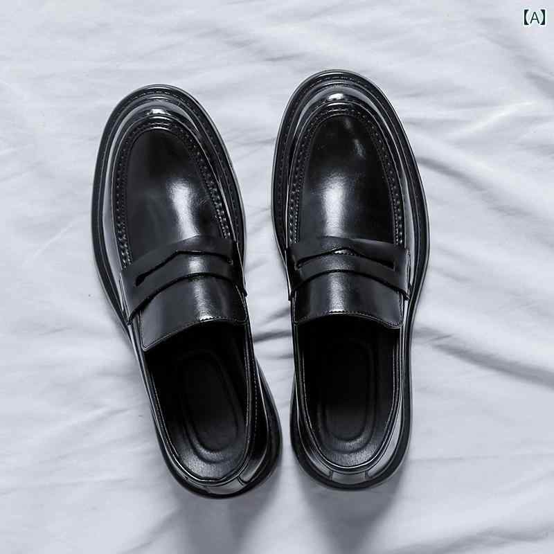 ビジネスシューズ ローファー フォーマル ビジネスシューズ ローファー フォーマル メンズ 秋 レザーシューズ スリッポン カジュアル ビジネス フォーマル ローファー 英国 黒の ソフト ソール ビーニー シューズ
