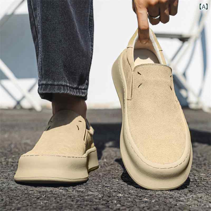な ローファー メンズ 夏の 2024 スリッポン スエード 革 スニーカー 英国 カジュアル 革靴