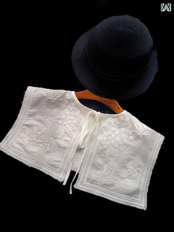 レディース トップス オシャレ フォレスト レース カラー 装飾 フェイク レディース サマー スカート ..