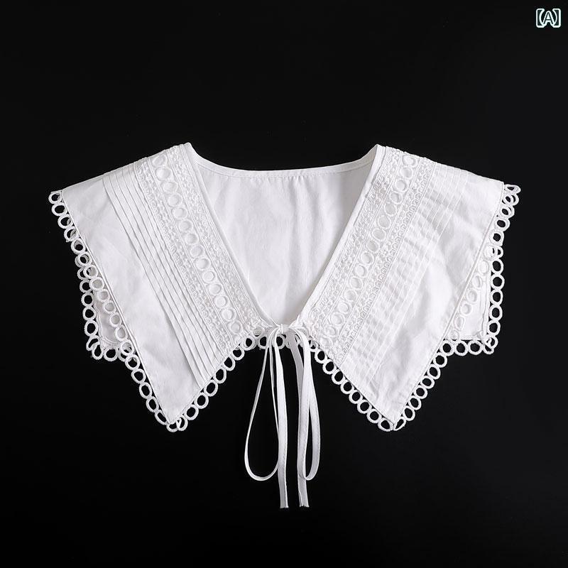 レディース トップス オシャレ 年齢を 軽減 する 人形の 首輪 ショール フェイク カラー 夏の 子供用 ..