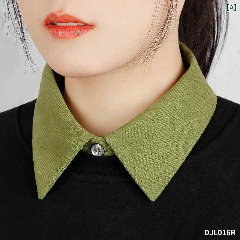 レディース トップス オシャレ フェイク カラー レディース ハイエンド シャツ 襟 セーター トレーナー..