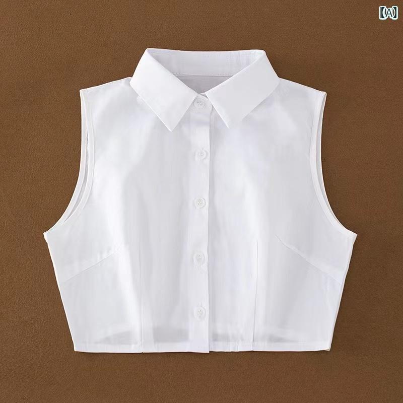 レディース トップス オシャレ フェイク カラー 大きいサイズ プラス mm シャツ ドール セーター 万能 スタンドカラー