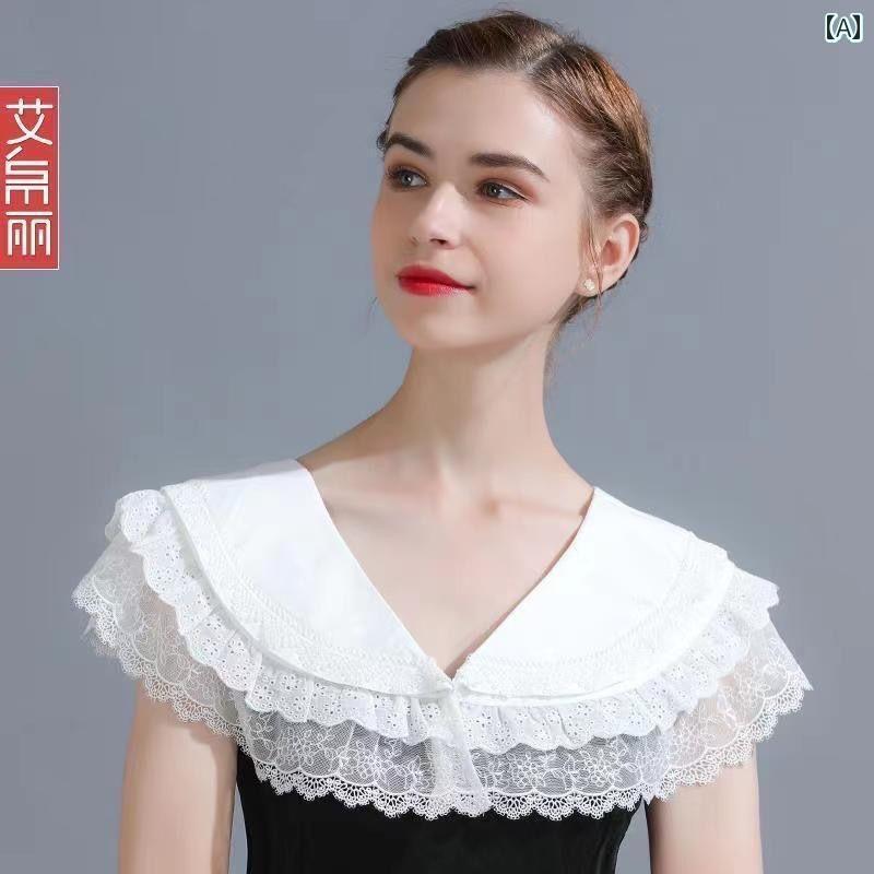 レディース トップス オシャレ ソリッドカラー フェイク カラー 二 重層 フリル レディースな 綿の 人..