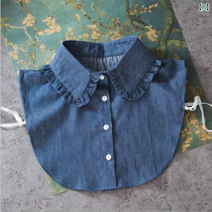 レディーストップスオシャレ春綿デニ...