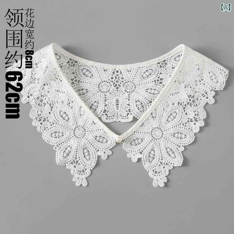 レディース トップス かわいい 襟の Vネックの 装飾的な 襟 春夏 すべての 試合の フェイクの レディー..