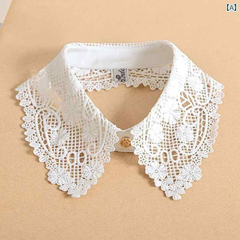 レディース トップス かわいい 衣服の 飾り 襟が 大きすぎます。 レースの トリミングが 露出を 防止 します。 衿の 縁の 部分は レディース 付け 襟です。 夏は 多彩です。