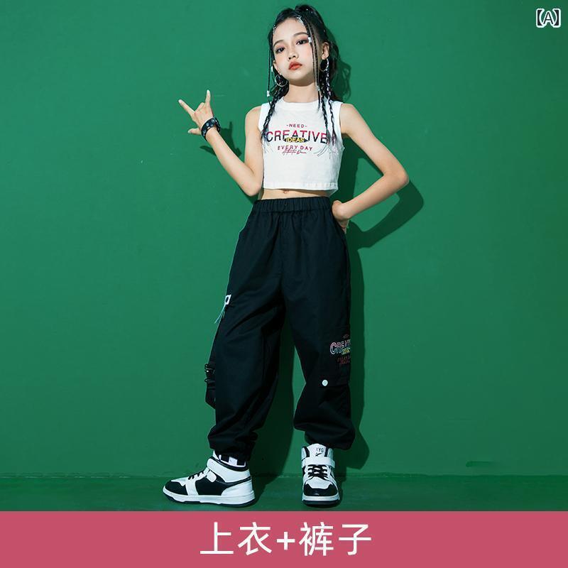 セットアップ キッズ おしゃれ 女の子 ジャズの へそ 出し スーツ ファッションの キャットウォーク パ..