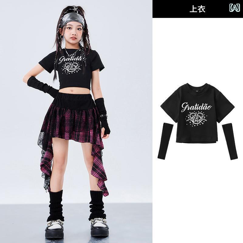 セットアップ キッズ おしゃれ 子供用 ヒップ ホップ ストリート ダンス 衣装 ドラム セット パフォー..