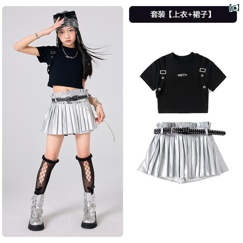 ダンス衣装 セットアップ 子供の 日の 女の子 ジャズ ダンス 衣装 ヒップ ホップ ...