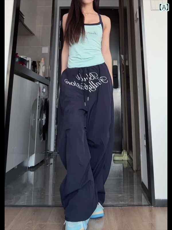 オシャレ ダンス衣装 セットアップ アメリカン ストリートの パラシュート オーバー オール 女性用 ジ..