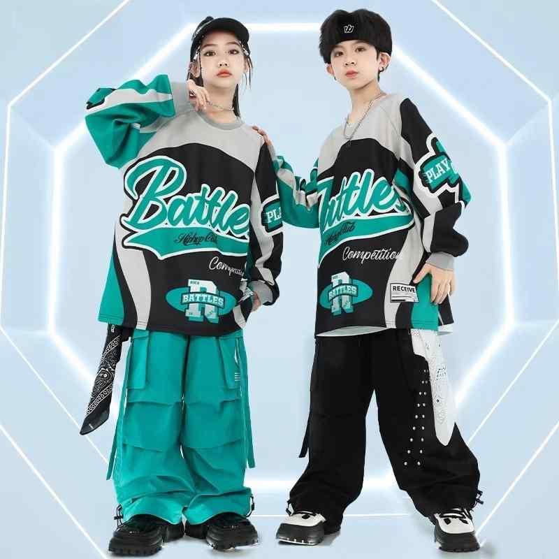 オシャレ ダンス衣装 セットアップ 子供用 ヒップ ホップ パフォーマンス 服 男の子と 女の子用 ストリ..