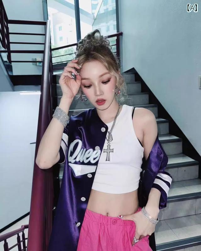 オシャレ ダンス衣装 セットアップ K ポップ ガール グループ ヒップ ホップ スーツ パフォーマンス 服..