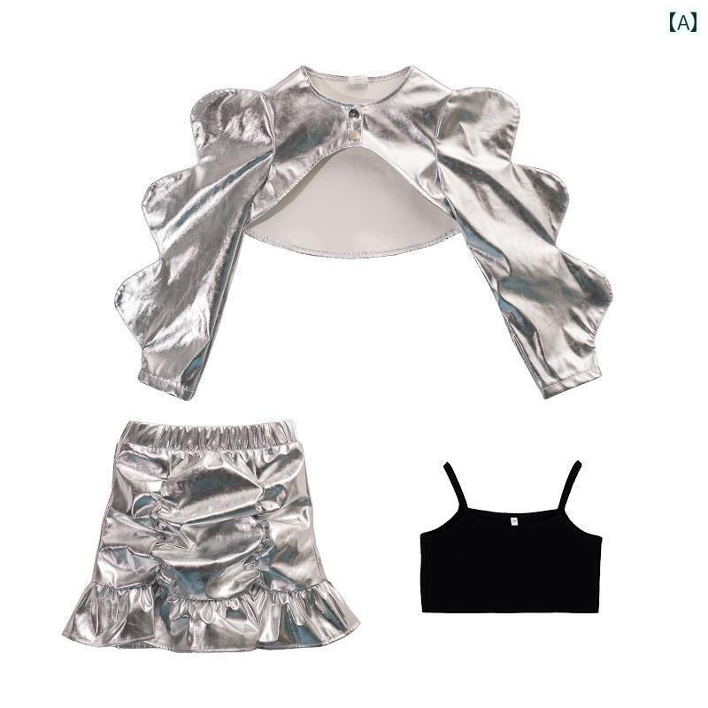 ダンス衣装 セットアップ ワイドパンツ 女の子 キャットウォーク ファッション センス テクノロジー 子..