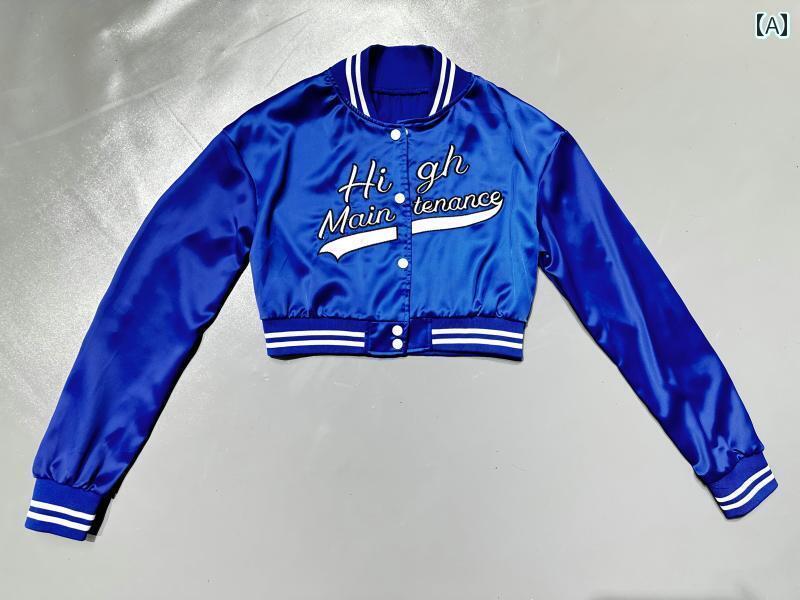 ダンス衣装 セットアップ ワイドパンツ ブルーの 女性 グループ パフォーマンス ダンス 衣装 ジャズ ス..