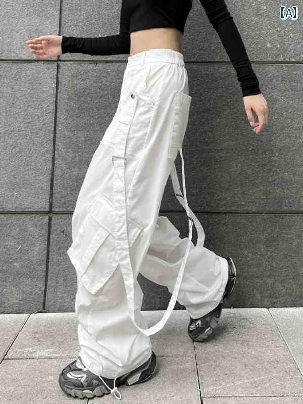 ダンス衣装 セットアップ ワイドパンツ 袖口 付きの 女性用 機能的な オーバー オール カップルの スト..