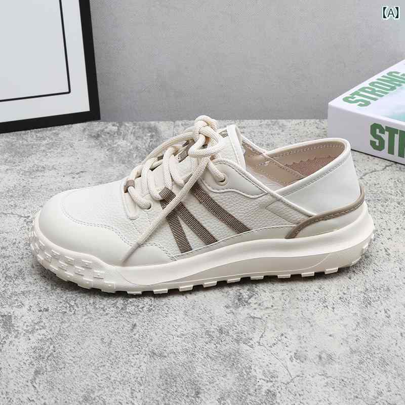 レディース スニーカー かわいい 革 通気性 軽量 ソフト ソール ランニング シューズ 女性用 2025 春 浅い 口 滑り止め 快適 カジュアル スポーツ