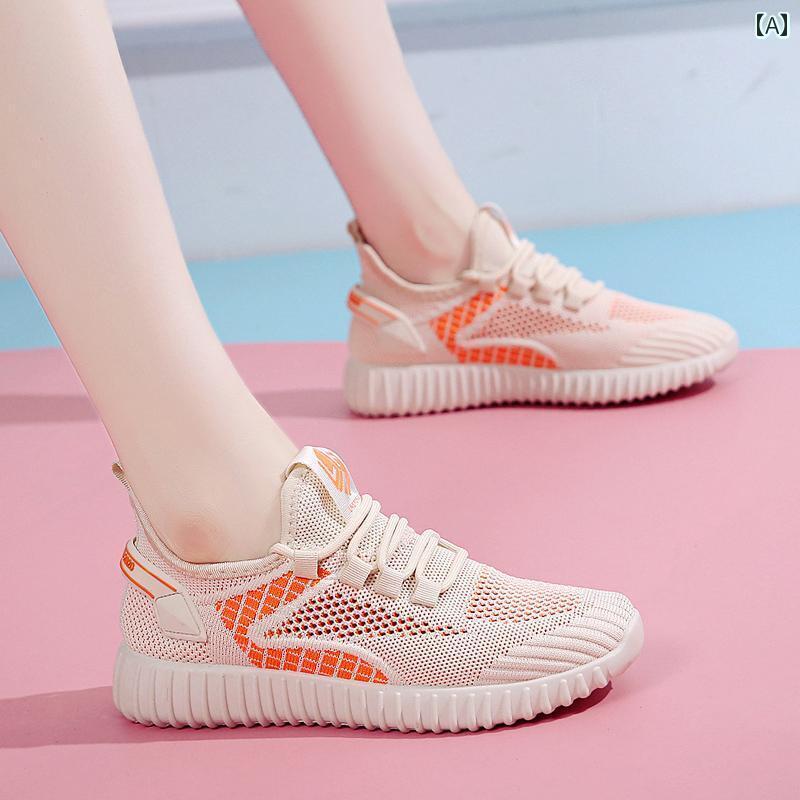 レディース スニーカー かわいい 2025 春夏用 レディース 布 靴 通気性 滑り止め ソフト ソール メッシュ くり抜き 加工 履き 心地 足が 疲れにくい ランニング シューズ