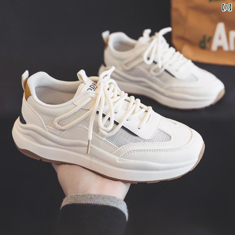 レディース スニーカー かわいい 夏 通気性 パパ シューズ レディース 夏の ホット スタイル ソフト ソール フォレストガンプ スポーツと レジャー 小さい 白い 靴