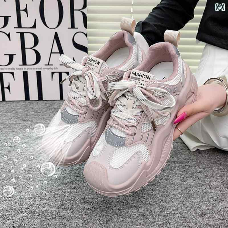 レディース スニーカー かわいい 紫色の 醜い かわいい ハイキング シューズ 女性用 2025 春夏 通気性 滑り止め アウトドア カジュアル スポーツ