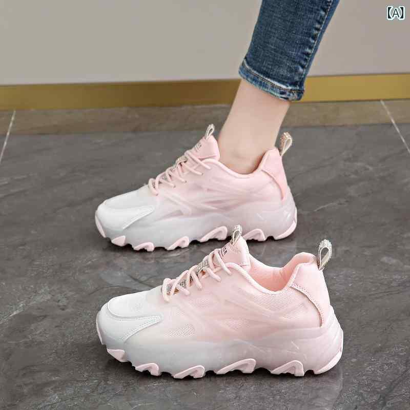 レディース スニーカー かわいい レディースシューズ スポーツ 試験 2025 夏の ランニング シューズ 軽量 衝撃 吸収 メッシュ 通気性 ダディ 女性用