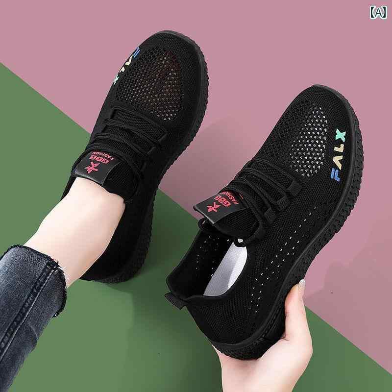 室内シューズ ウォーキングシューズ ランニングシューズ 2025 春夏 通気性 メッシュ スポーツ シューズで 万能な カジュアル ソフト ソール 滑り止め レディースシューズ